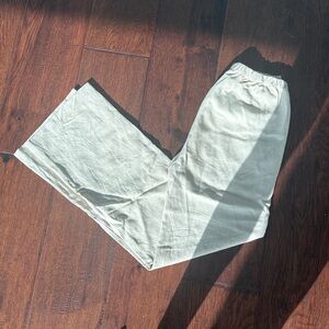 Enza Costa Tan Straight Leg Linen Pant